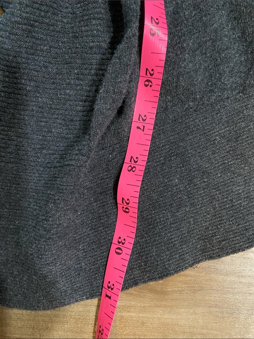 LOFT Charcoal Open-Front Draped Cardigan - Picture 5 of 6